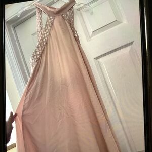 Lulus halter pale pink dress size L